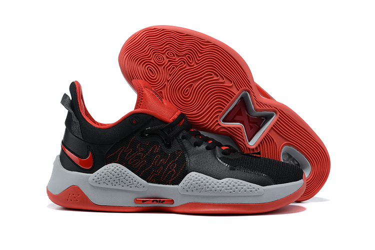 Nike PG 5 Black Red Grey Shoes